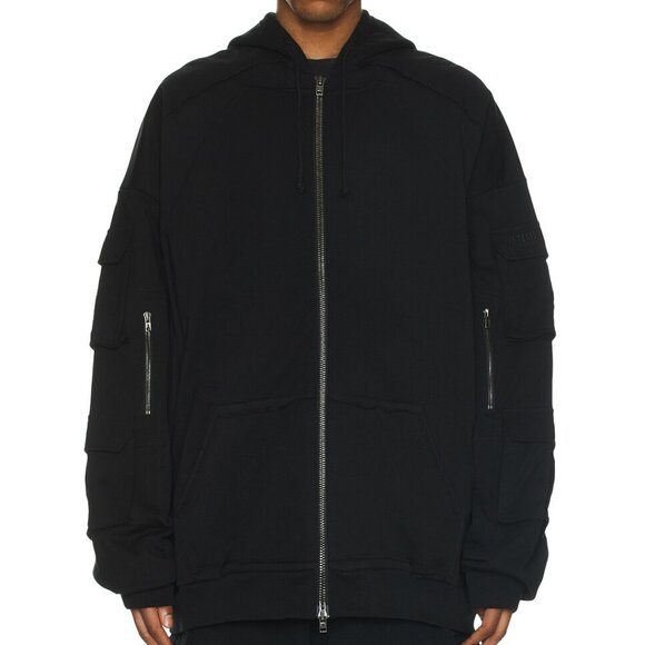Vetements: GRAIL Multi Cargo Pocket Zip Army Military Black Hoodie SS24 - Picture 16 of 16
